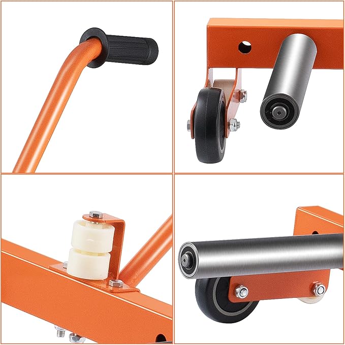 Heavy Duty Adjustable Tire Wheel Dolly, 550 lbs Capacity Tire Moving Tool Fits 9.45"–43.5" Tires, Wheel Lifting & Transport Dolly for Auto Repair Shops & Garages