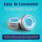 100 Custom Vinyl Stickers - Upload Your own Image, Text, Design, Logo - Personalized Logo Labels for Handmade, Packaging, Bottle, Jars, Candle, Brand Stickers (Blue Swirls, 2x2)