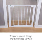 Safety 1st Easy Install Walk Thru Baby Gate for Doorway With Door, Dog Gates, Fits 29"-38", Easy Install 28" Tall, White