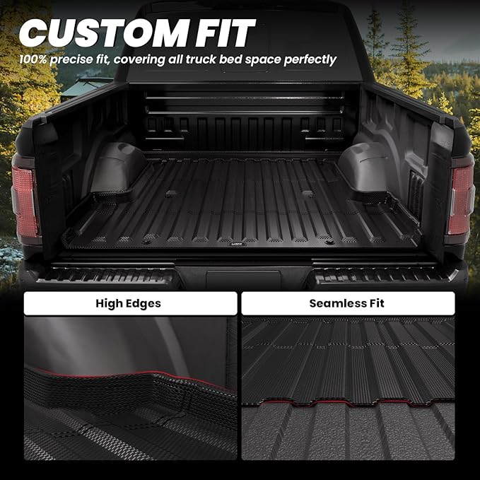 LASFIT 5.5ft Bed Mat for Ford F-150 2015-2023| F150 Lightning 2022 2023 67.1" Trcuk Bed Box Liner TPE All Weather Protector Durable & Easy Clean-Not Fit for Drop in Bedlienr