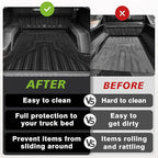 TripleAliners Truck Bed Mat Compatible with 2022 2023 2024 2025 GMC Hummer EV Pickup Accessories Vehicle Perfectly Flush All Weather Protection TPE Heavy Duty Pickup Car Bed Cargo Mat