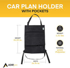 Adir Corp Plans, Blueprints, Maps, Drawings, Artwork, Posters, Document Car Holder/Organizer - with Pockets