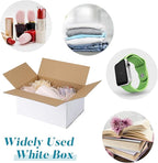 Shipping Boxes 10x7x5 Set of 6, White Corrugated Cardboard Box for Mailing Business Packaging