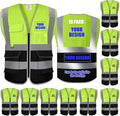 BeautyWill Custom Safety Vest Customized Logo Class 2 High Visibility Reflective Vest with Pockets Construction workwear