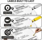 CEPRICO - 4”x 6” Direct Thermal Shipping Labels - 1 Roll (Per Roll 220 Labels) - Waterproof Perforated Self Adhesive Printable Stickers for UPS DHL FedEx USPS - Compatible w/Zebra & Thermal Printers