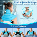 Comfytemp Ice Pack for Neck Shoulders Pain Relief, HSA Eligible FSA Wearable, Reusable Gel Shoulder Ice Pack Wrap, Cold Compression Physical Therapy Recovery for Upper Back, Cervical Injuries (S)