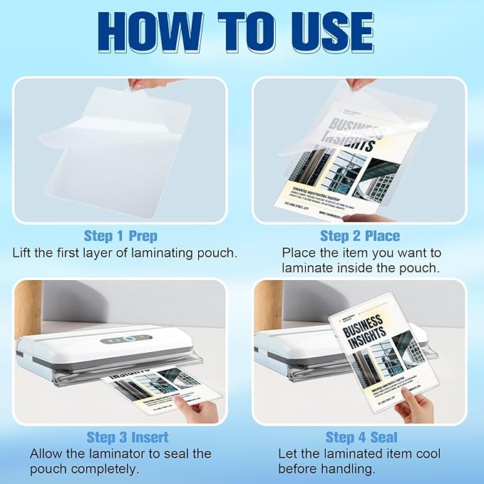 50 Pack 9x11.5inch 7mil Letter Size Laminating Sheets Thermal Laminating Pouches Paper Laminator Sheets File Card Laminator Pouches 8.5x11inch for Permits Cards File Photos (50, 9"x11.5"-7mil)