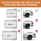 TripleAliners Truck Bed Mat Compatible with 2024-2026 Ford F150 & Lightning Accessories 5.5FT Vehicle Flush Bed Box All Weather Protection TPE Heavy Duty Pickup Cargo Mat