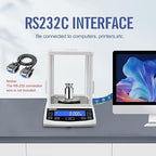 Analytical Balance 200x0.001g Lab Scale 0.001g Accuracy High Precision Scale with Windshield Laboratory Analytical Balance Jewelry Scale (200 * 1mg)