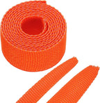 MECCANIXITY Braided Cable Sleeves Heat Shrinkable Fabric Sleeving, 1/2" 3ft Orange 2:1 Ratio Heat Shrinkable Cord Protector for Harness Cable, Network Cable Protection, Cable Management