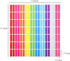 Tallew 2800Pieces 10 Color Coding Labels Rectangle Colored Stickers Assorted Removable Stickers for Classrooms Offices Labeling Marking(0.5" X 1.77")