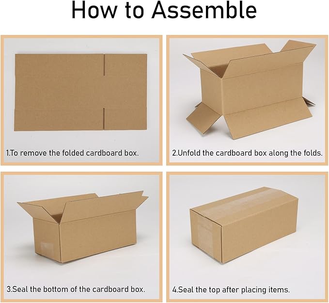 CRUGLA 40 Packs 11x6x6 Shipping Boxes for Small Business, Corrugated Cardboard Boxes Bulk for Shipping Packing Mailing