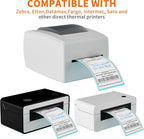 Thermal Labels 4x6 Roll - 500 Labels, Industrial Labels Direct Thermal Perforated Postage Shipping Label for Rollo, Zebra, MUNBYN and Polono Thermal Printer (NOT for DYMO)