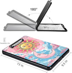 Clipboard with Storage, High Capacity Plastic Storage Clipboard with Pen Holder for for Women Teachers Work, School & Office Supplies, Cute Pattern Decorative Clipboards, Sun and Moon