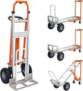 3 in 1 Convertible Hand Truck-1,000lb Heavy-Duty Folding Hand Truck Dolly Cart with Solid Wheel, 1000LBS Heavy Duty Steel Dolly for Logistics, Warehouse, Home, Office Moving, Delivery