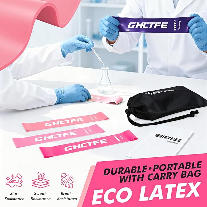 100PCS Resistance Bands Bulk Set for Group Fitness, Schools & Gyms – 20 Sets of 5-Level Natural Latex Loop Exercise Bands for Yoga, Pilates, Recovery & Team Gift Wellness Programs