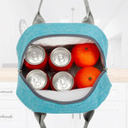 FlowFly Insulated Lunch Cooler Bag - Tote Bag Organizer for Women/Men, Sea Blue