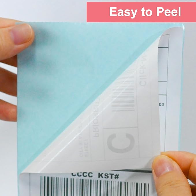L LIKED 4"x6" Direct Thermal Labels, 1000 PCS White Perforated & Strong Adhesive Shipping Labels, 250 Labels per Roll, for Address Barcode Mailing (4 Rolls)