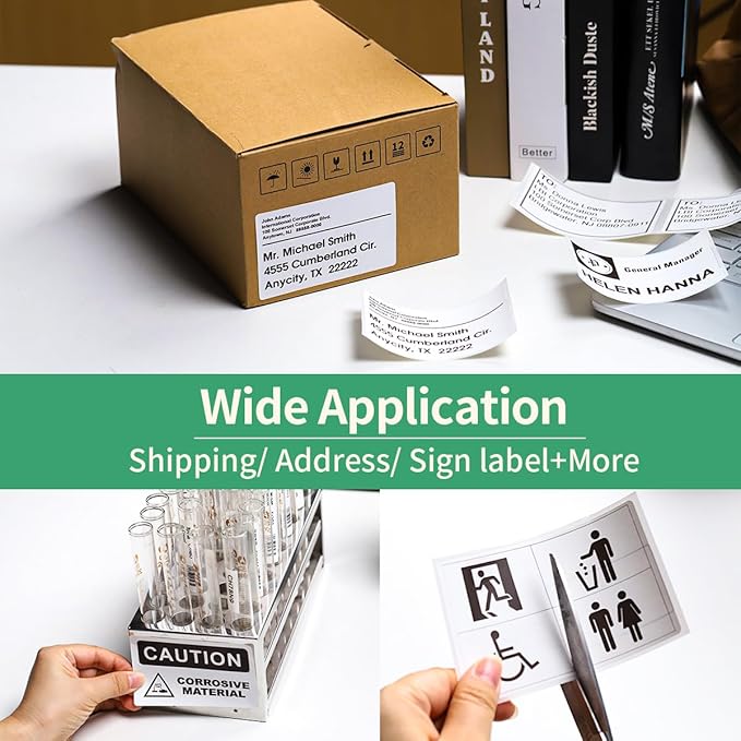 DK-1202 Labels Compatible Brother Die-Cut Shipping Label 62mm x 100mm(2-3/7 x 4 Inches) With One Refillable Cartridge for Brother QL 700 720NW 570 500 Printer and more (300 labels Per Roll, 8 Rolls )