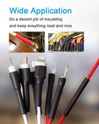 MILAPEAK 300 PCS Heat Shrink Tubing Kit - 3:1 Ratio Adhesive Lined, Marine Grade Shrink Wrap - Automotive Industrial Heat-Shrink Tubing - Black, Red