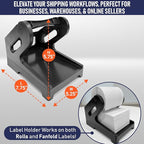 Dasher Products 4x6 Thermal Shipping Labels with Roll Holder, 440 Labels/2 Rolls (220 per Roll), Compatible with Rollo, Zebra, Munbyn, iDPRT, Jadens, Nelko, Dymo 4XL & Most Label Printers, Perforated