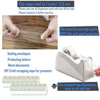 12 Pack Transparent Tape Clear Tape Refills Rolls Each Roll 3/4 x 1000 Inches, 1 inch Core, for Office, Home, School