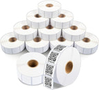 Aegis Adhesives - 1” X 1” Square Direct Thermal Multipurpose Labels for QR Codes, Perforated & Compatible with Zebra Desktop Printers - NOT Rollo Compatible (12 Rolls, 1375/Roll)