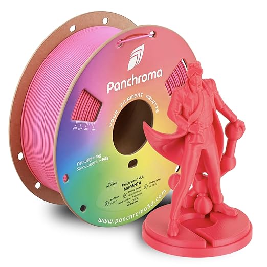 Panchroma PLA Magenta 3D Printer Filament, 1.75mm, 1kg Spool, Easy to Print, High Speed Printing, Tangle Free, AMS Compatible, Perfect for Toys, Decor, Miniatures, Models & Cosplay