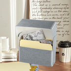Lineco Archival Document Storage Box with Metal Edge, Acid-Free Gray Boxboard, Organize and Store Files, Prints, Photos, Jumbo-Sized Case 15.5" x 12.5" x 5" Wide