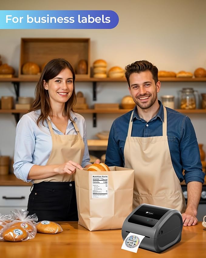 Phomemo Ethernet Thermal Label Printer 4x6, Bluetooth Shipping label printer for Small Business, Home, Office, 300DPI Wireless Thermal Printers Support Ethernet/Bluetooth/USB, Amazon, Ebay, Etsy, USPS