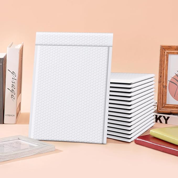 Bubble Mailers 10.5x15 Inch 100PCS, Self Seal Waterproof Padded Envelopes Shipping Bags, Tear-proof Bubble Envelopes Padded Mailers for Mailing, Packaging, Small Business-White