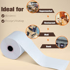 (48 Rolls) 2 1/4" x 150' Thermal Paper, Adding Machine/Calculator POS Receipt paper for Cash Registers