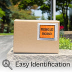Packing List Enclosed Shipping Envelope 7"x5.5" Full Face Pouches Adhesive Bags 1000 Pack