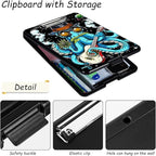 Clipboard with Storage, High Capacity Plastic Storage Clipboard with Pen Holder for for Women Teachers Work, School & Office Supplies, Cute Pattern Decorative Clipboards, Octopus Plays Guitar