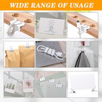 Jetec 100 Pack 1. 25in/32mm White Metal Binder Clips Bulk Medium Reusable Fold Back Binder Clips Paper Clamps Spring Steel Sturdy for Home Office School Supplies