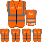 BeautyWill Custom Safety Vest Customized Logo Class 2 High Visibility Reflective Vest with Pockets Construction workwear