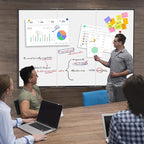Large White Board for Wall,Magnetic Dry Erase Whiteboard,Foldable 60x48 Inches,Black Aluminum Frame, with 3PCS Detachable Marker Trays for Office and Home
