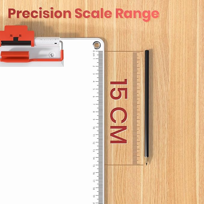 Clipboards with Pen Holder A4 Size 12.5x9 Inch Aluminum Protection Clip Board for Classrooms, Offices, School, Doctor, Coaches [Upgraded Clip] [White-Red, 2 Pack]