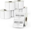 BETCKEY - 2" x 1.5" (51 mm x 38 mm) Address Removable Film Label - Durable Waterproof - Compatible with Zebra & Rollo Label Printer [6 Rolls, 6000 Labels]