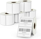 BETCKEY - 2" x 1.5" (51 mm x 38 mm) Address Removable Film Label - Durable Waterproof - Compatible with Zebra & Rollo Label Printer [6 Rolls, 6000 Labels]