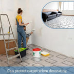 Carpet Protection Film 24" x 300' Roll Self Adhesive Clear Plastic Carpet Protector Sticky Car Floor Mats Protector Cover Sheets for Stairs Rug Floor Runner Surface Protection