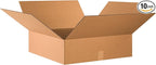 PARTNERS BRAND 24x24x7 Flat Corrugated Boxes, Flat, 24L x 24W x 7H, Pack of 10 | Shipping, Packaging, Moving, Storage Box for Home or Business, Strong Wholesale Bulk Boxes