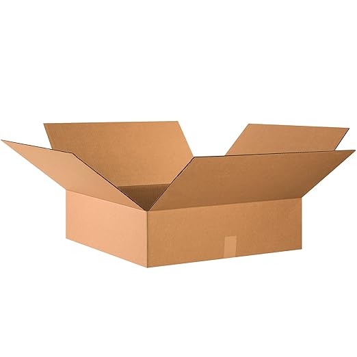 TAPE LOGIC 24x24x7 Flat Corrugated Boxes, Flat, 24L x 24W x 7H, Pack of 10 | Shipping, Packaging, Moving, Storage Box for Home or Business, Strong Wholesale Bulk Boxes