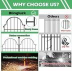 Garden Fence, 22 in(H) x 21 ft(L) Arched Rustproof Metal No Dig Fence Garden Fence Border, Ground Stake Animal Barrier Fence for Rabbit Dog, Outdoor Landscape Decor for Yard & Patio,19 Pack