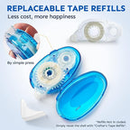 12 Pack Double Sided Tape Roller, 8mm x 315 Inch Permanent Adhesive Scrapbook Tape Dispenser Runner, Glue Tape Roller for Scrapbooking, Crafts and Arts Projects, Photo-Safe, Smooth & Clean