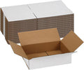 25 Pack Shipping Boxes 8x6x2 Inches, White Corrugated Cardboard Mailing Box for Packing, Mailing, Small Business, Literature Mailer