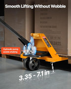 VEVOR Pallet Jack, 5500 lbs Load Capacity, Manual Pallet Truck with 48L x 27W Inch Forks for Material Handling, 3.35-7.1 Inch Fork Lift Height Range, Suitable for Warehouse, Supermarket, Manufacturing