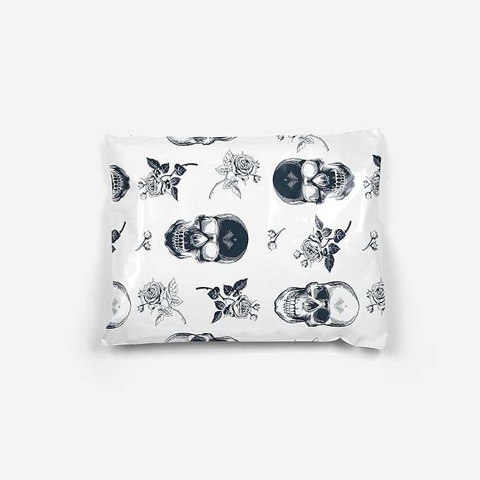 14x19 Poly Mailers – Skull Rose – Waterproof, Tear-Resistant Shipping Bags with Adhesive Seal – 100 Pack – Package Mint