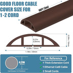 Floor Cord Covers for Wires 10FT Cable Hider Wire Cover Self Adhesive Cord Hider Floor for Offices, Homes, Workshops, Warehouses Cable Cavity 0.39" W x 0.27" H