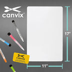 Magnetic Dry Erase Whiteboard for Refrigerator – Magnetized, Removable, Residue-Free Art and Memo Board for Family, Kids, Home, and Office – Magnetic Markers & Eraser Included (17 x 11 Inches)